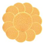 12Pcs Large Facial Sponges Reusable Natural Face Sponges Cleansing Puff Mask Sponges Make Up Remover Sponges Pads Cellulose Sponges Face Wash Spo