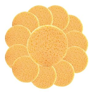 12Pcs Large Facial Sponges Reusable Natural Face Sponges Cleansing Puff Mask Sponges Make Up Remover Sponges Pads Cellulose Sponges Face Wash Spo