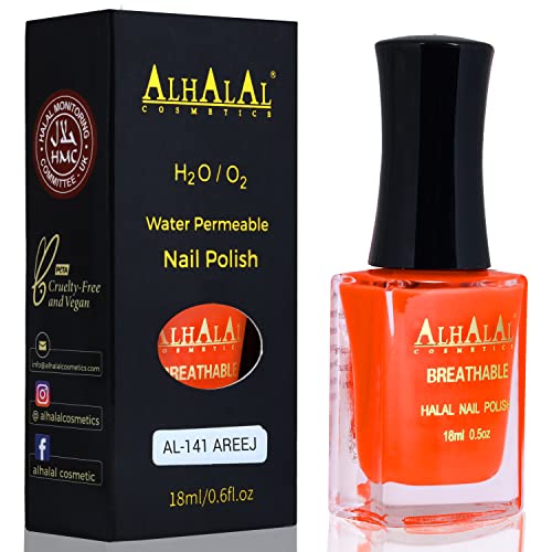 Halal Nail Polish - Nail Varnish Polish Soak Off Gel Nail Paint Art Polish - Water Permeable Red White Nail Enamel- Glossy Halal Gel Nail Polish