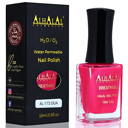 Halal Nail Polish - Nail Varnish Polish Soak Off Gel Nail Paint Art Polish - Water Permeable Red White Nail Enamel- Glossy Halal Gel Nail Polish
