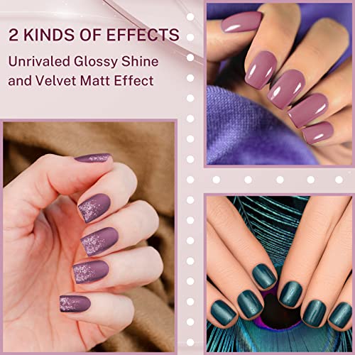 Gel Nail Polish Kit, VANREESA with 36W U V LED Nail Lamp 12 Colours Nail Polish Set with Basic Manicure Tools Black Pink Gray Purple Nail Gel Pol