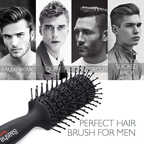 Hair Brush, Baasha Detangle Hair Brush for All Hair Types, Blow Dry Hair Brush for Women Men, Massaging Scalp, Vent Brush Reducing Hair Breakage