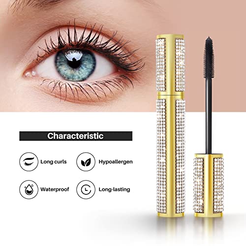 ONLYOILY 4D Silk Fiber Lash Mascara for Longer, Thicker, Voluminous Eyelashes,Natural Smudge-Proof Waterproof Clear Vegan Mascara, All Day Exquis