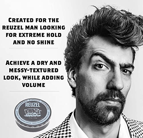 Reuzel Extreme Hold Matte Pomade - Men's Concentrated Wax Formula With Natural And Organic Hold - A Vegan Defining And Thickening Product That's