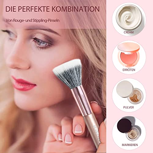 Blusher Brush Powder Brush, Bronzer Brush kabuki makeup brushes Blush Blusher Brush,Flawless Blending Of Powder Cosmetics for Foundation,Powder,H