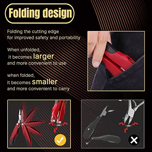 Nail Clippers for Thick Nails Heavy Duty,Ingrown Thick Toenails Scissors with Nail File(4 Pcs Set)