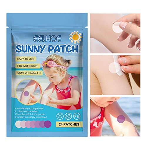 Solar Buddies Sunscreen Applicator | 24 patches UV Sunscreen Dots Stickers Reapply Reminder | Sunburn Alert Patches Works With Spray Sunscreen &