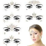 SPOKKI Face Gems Set, 6 Pcs Luminous Festival Face Gems Stickers for Eyes，Crystal Temporary Tattoos for Parties Carnivals Festivals (A)