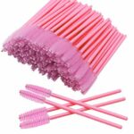 100 PCS Pink Disposable Eyelash Brushes Mascara Wands Eye Lash Eyebrow Applicator Cosmetic Makeup Brush Tool Kits