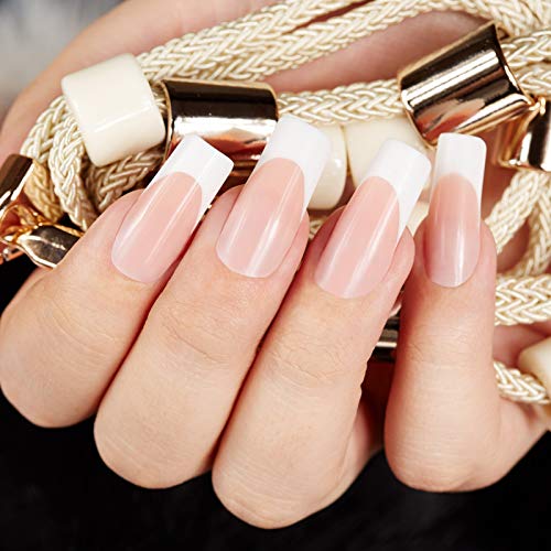 FANTESI 200 Pcs Extra Long Straight Square Nail Tips,c Curve Nail Tips Clear Nail Tips,full Cover Acrylic Fake Nails For Artificial Nail Tips Sal