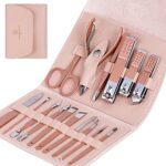 Manicure Set Glamour Gaze Manicure Pedicure Kit Nail Clippers 16 in 1 Professional Stainless Steel Cuticle trimmer Grooming Kit for Men Women wit