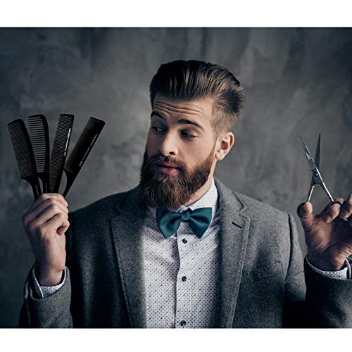Phoetya 4 Pieces Wide Tooth Combs for Men, Professional Styling Comb Set, Curly Hair Combs, Heat Resistant Anti-static Cutting Combs, Detangling
