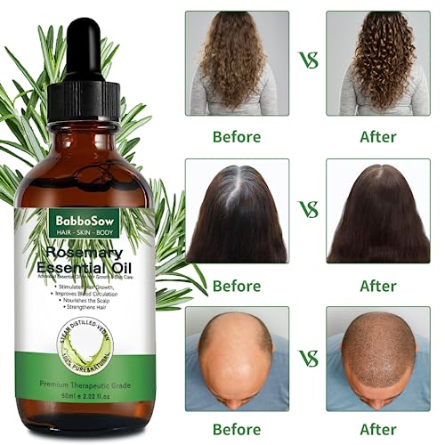 Rosemary Oil,Rosemary Essential Oil for Hair Growth, Eyebrow and Eyelash Growth, Skin Care, Improve Hair Loss and Nourishes Scalp,Organic rosemar