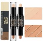 Highlight Contour Stick - 2 in 1 Makeup Shading Stick/Concealer Stick/Concealer Shadow Pen/Contour Concealer Highlighter Stick/Double Head Body F
