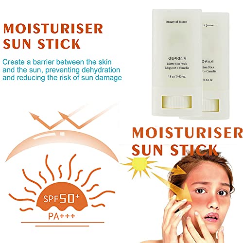 North Korean Matte Sunscreen Stick with Mugwort and Camellia Extracts for Long-Lasting Moisturizing Sun Protection-1PC