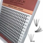 Individual Cluster Lash Extensions - Lash Doll UK Company - 260pcs, 10D, D Curl, 8-16mm Mix, Premade Fluffy Fans Lashes, DIY at Home