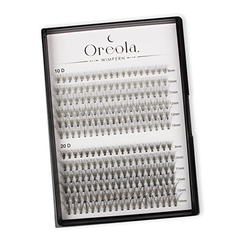 Oreola False Eyelashes Individual Natural Eyelash Individual Lashes Cluster for DIY at Home Ultra-Light Individual Cluster Lash Extensions 0.07C