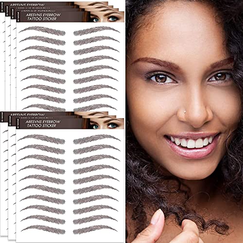 Eyebrow Tattoo Peel Off, 30 Pairs Stick on Eyebrows Stickers, Hair-Like Realistic Waterproof Transfers Fake Eyebrow Shaping Tattoo Longer Lasting