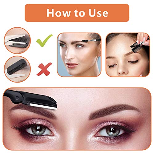 Eyebrow Set, Eyebrow Trimming Kit,Eyebrow Grooming Kit, Include Eyebrow Razor, Eyebrow Brush,Eyebrow Scissors, Facial Trimmer, Shaver, Tweezers,
