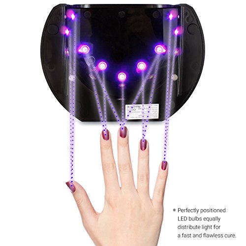 Mylee PRO Salon Series LED Gel Nail Polish Drying Lamp, 5-Finger 15-Second Convex Curing Technology