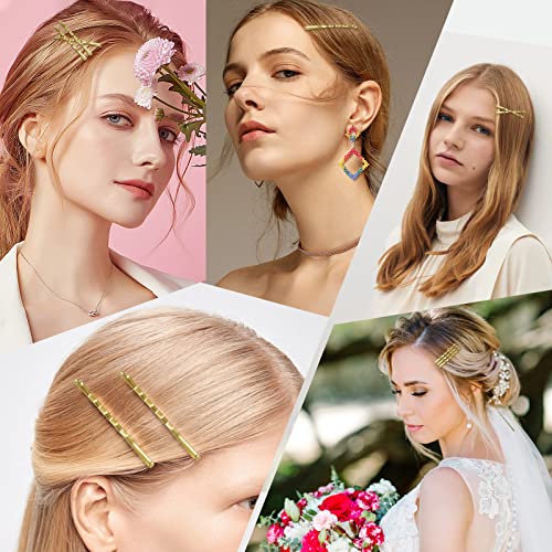 Mbsomnus 7cm Hair Grips - 50pcs Blonde Hair Pins, Bobby Pins Waved, Long Kirby Grips - Essential Hair Accessories for Women & Girls, Ideal for Al