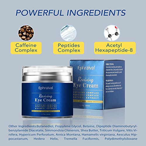 Men's Eye Cream | Anti-aging Caffeine Eye Cream for Men | Brightens, Reduces Puffiness, Dark Circles, and Fine Lines | Hydrating Daily Eye Treatm