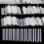 Clear Nail Tips Matt Extra Long C Curve Square Extension Tip Kit 500Pcs Acrylic XXL False Half Cover Tapered Artificial Fingernails for Women Hom