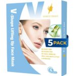 VENUS VISAGE 5 Piece V Line Lifting Mask – Invisible Face Slimming Strap, Chin Up Mask, Face Lifting Belt Neck Tape lift for jawline firming and