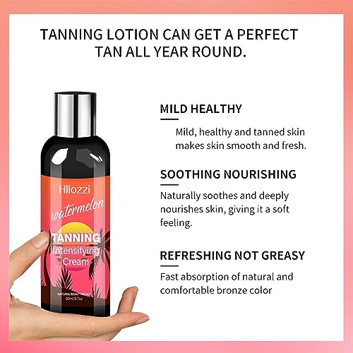Self Tanning Lotion,Moisturizing Sun Tanning Lotion | Watermelon Flavor Outdoor Sun Tanning Cream For Sunbeds & Outdoor Sun Faster Tanning Toilet