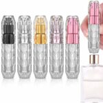 HONZUEN 5ML Perfume Atomiser 5 Pack Mini Refillable Perfume Bottles Underfill Empty Travel Bottle Fine Mist Sprayer Portable Eau Atomizer for Poc