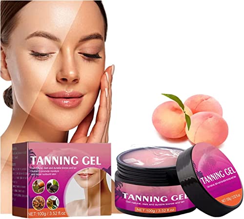 Extreme Dark Intensive Tanning Luxe Gel with Fruit Aroma, Sunbed Tanning Accelerator, Peach/Watermelon Tanning Gel, Achieve a Natural Tan with Na