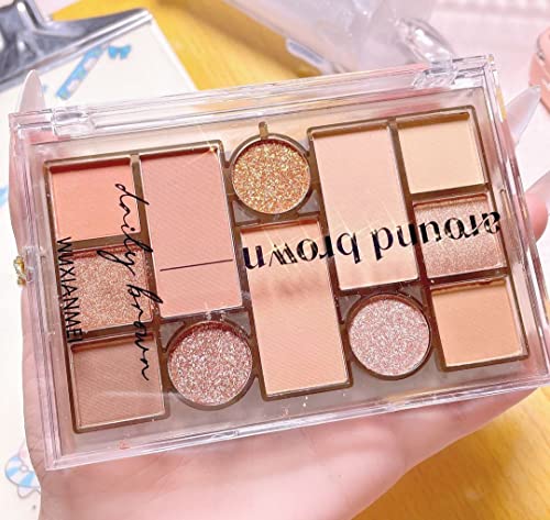 Around Brown Eyeshadow, Bronzer and Face Contour Multi Purpose Makeup Palette –- Hazelnut Latte