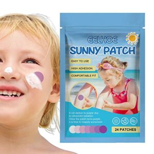 UV Stickers For Sunscreen Reapply, Sunscreen Patch For Face, UV Patches With UV Detection for Adults and Kids