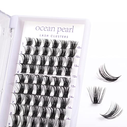 Individual Lashes 72 Cluster Lashes DIY Eyelash Extension Thin Band Wide Stem Lash Extensions Reusable Soft Natural Lightweight Easy to Apply at