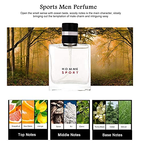 Men's Eau de Toilette Set, 4 Pieces 25 ml Noble Fragrance for Men, Portable Men's Fragrance Cologne Perfume Set, Male Spray Perfume Gift Set, Lig