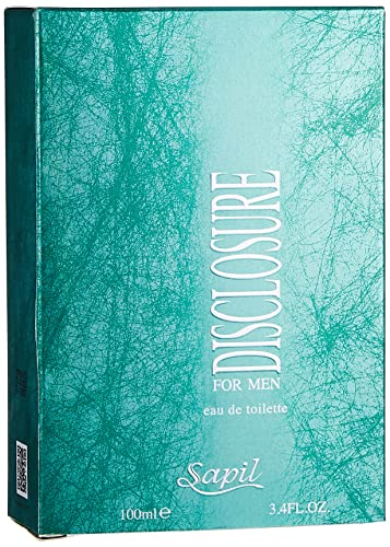 Sapil Disclosure for Men – long Lasting, Feel-good scent for every day – citrus, woody, musky scent – EDT spray fragrance – 3.4 Oz (100 ml).
