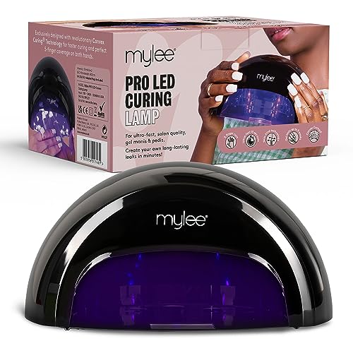 Mylee PRO Salon Series LED Gel Nail Polish Drying Lamp, 5-Finger 15-Second Convex Curing Technology