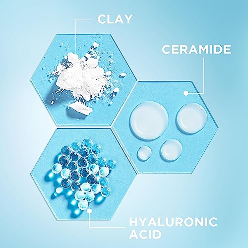 Garnier Gentle Hydrating Deep Face Cleanser, With Hydrating Hyaluronic Acid, Protecting Ceramides, Purifying Clay, Fragrance Free, Suitable For S