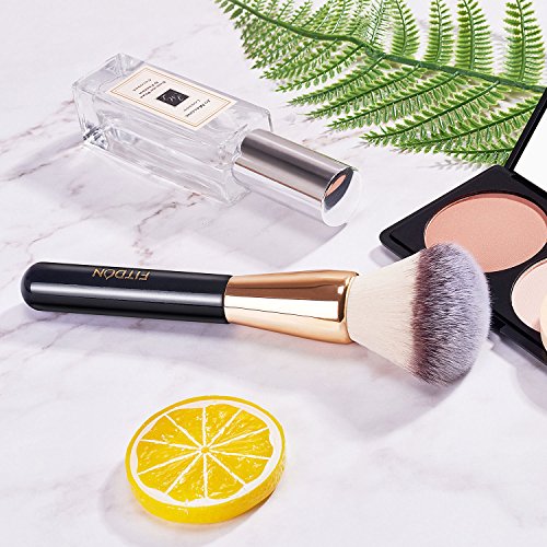 Powder Makeup Brush, FITDON Kabuki Brush for Face Large Coverage Mineral Powder Bronzer Foundation Blending Blush Buffing
