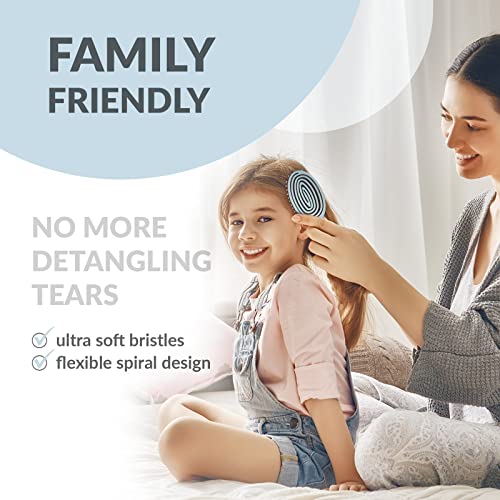 marQus Detangle Hair Brush women and men, Exclusive Ultra-soft bending Bristles and Body - Glide Through Tangles With Ease For All Hair Types - W