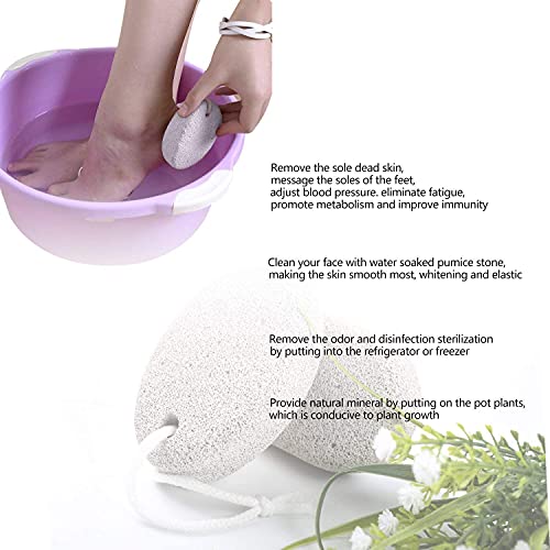Natural Pumice Stone for Feet 2 PCS, PHOGARY Lava Pedicure Tools Hard Skin Callus Remover for Feet and Hands - Natural Foot File Exfoliation to R