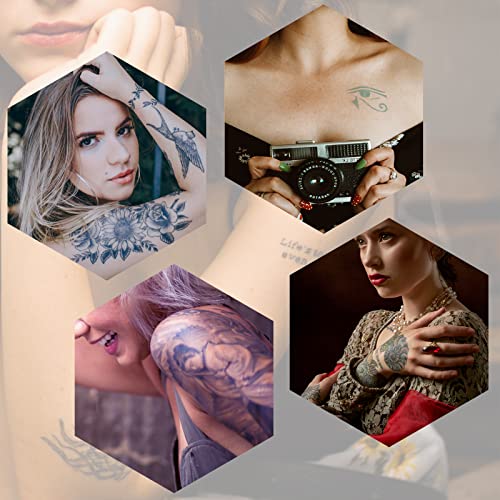 Blank Tattoo Fake Skin Practice - Emalla Double Sides 5 Sheets 8x6 Tattooing and Microblading Eyebrow Practice Skin for Tattoo Supplies Tattoo Ki