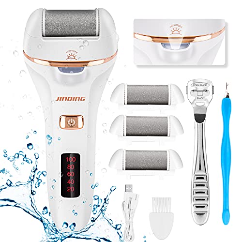 Electric Foot File, Hard Skin Remover, Norbase Professional Rechargeable Callus Remover Feet Care Pedicure Set 15 in 1 Foot File for Dry Dead Ski