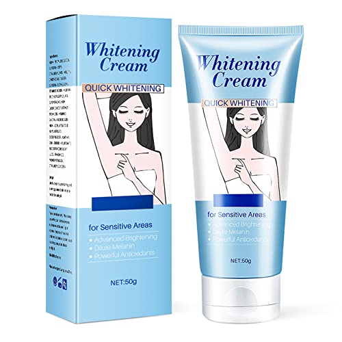 Skin Lightening Cream, Underarm Whitening Cream for Dark Skin and Private Parts, Fade Melanin on Body Armpit Knees Elbows 50g