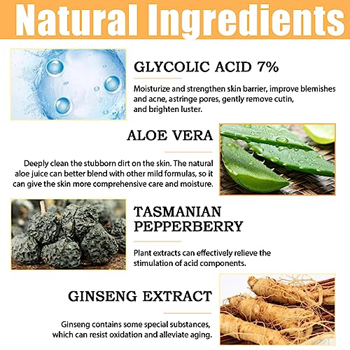 Glycolic Acid 7% Toning Solution,Hydrating Toner for Face,Toner for Acne Prone Skin,Glycolic Acid Skin Toner,Smoothing Face Toner for Dry Skin,Re