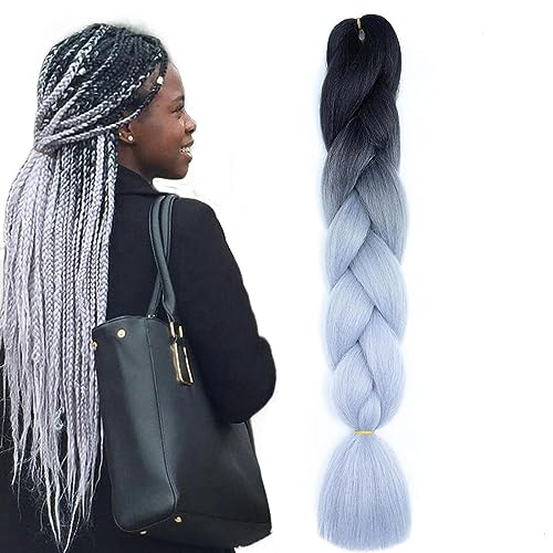 Braiding Hair Extensions Braiding Hair Fashion Synthetic Braid Hair Extensions for Women Braiding Coloured Hair for Braiding DIY Wigs Cosplay (Bl