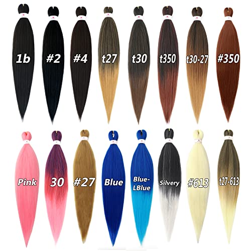 Beyond Beauty EZ Braid Pre Stretched Braiding Hair 8Packs-26inch Professional Yaki Texture Synthetic Hair(#1B)