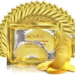 (20 Pairs)24K Gold Under Eye Treatment Masks,Crystal Gold Powder Gel Collagen Eye Mask for Under Eye Wrinkles, Remove Eye Bags, Under-eye, Dark C