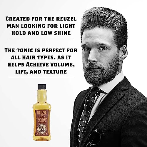 Reuzel Grooming Tonic - Pro Oil Treatment For Men With Organic And Natural Ingredients - Pure, Vegan Serum That Gives Hair Essential Strength And
