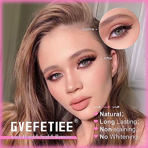 Lash Bond and Seal and Remover, Individual Lashes Clusters Glue and Seal and Remover, 15ML Strong Hold Long-lasting Eyelashes Extension Kit, Wate